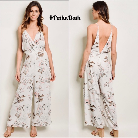 Lush Pants - PLUS! Warm Weather Getaway👓👙🌞Floral Jumpsuit w/Adjustable Straps